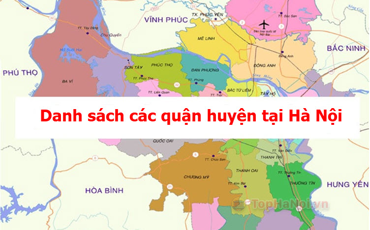 Danh sách các Quận, huyện tại Hà Nội có bao nhiêu quận?