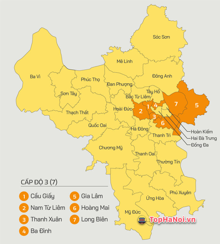 Danh sách các quận, huyện tại Hà Nội